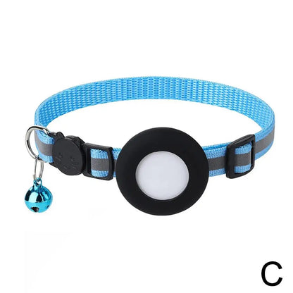 Reflective Cat Collar with AirTag Holder