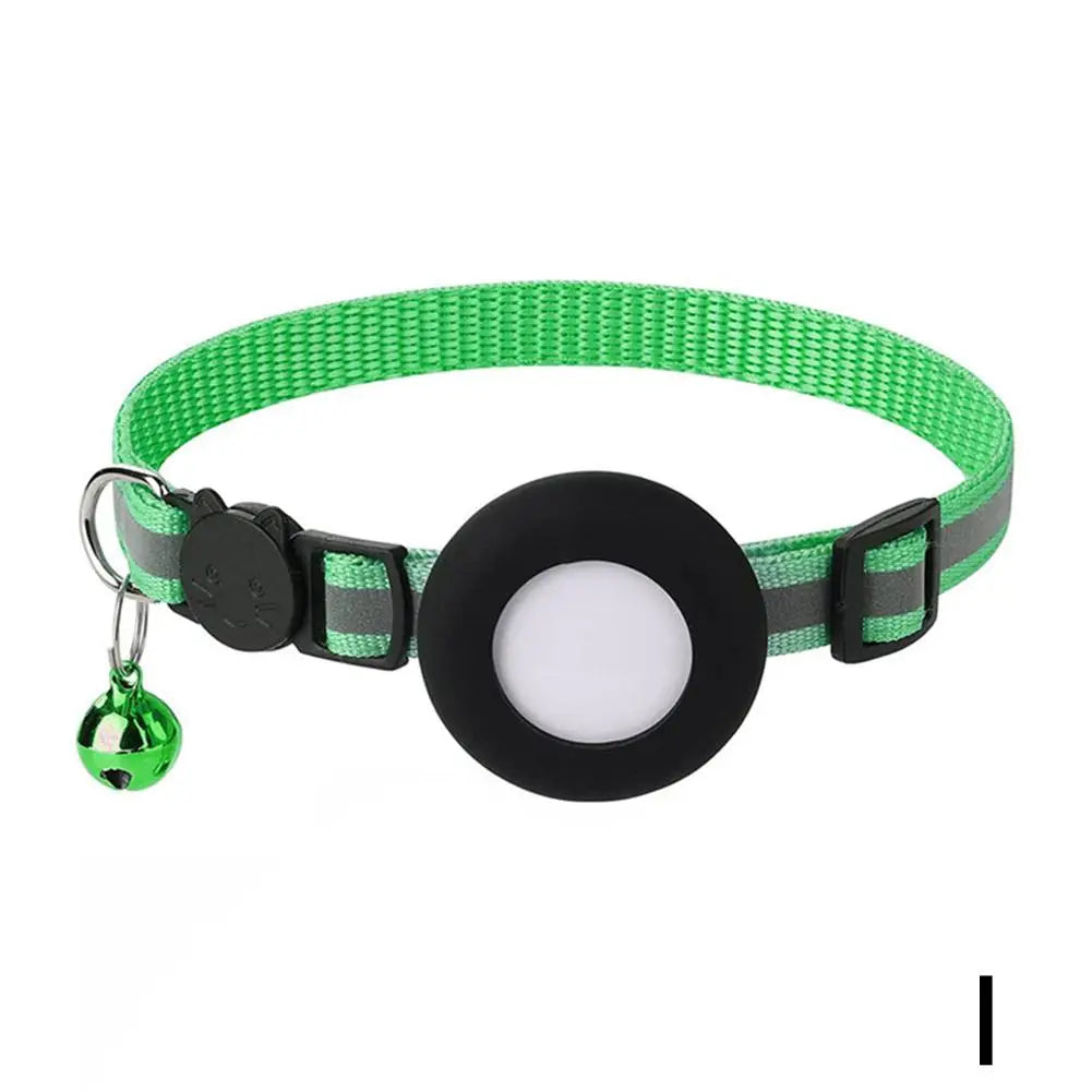 Reflective Cat Collar with AirTag Holder