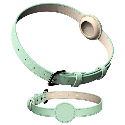 Premium Leather Collar With AirTag Holder