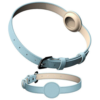Premium Leather Collar With AirTag Holder