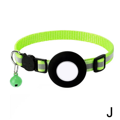 Reflective Cat Collar with AirTag Holder