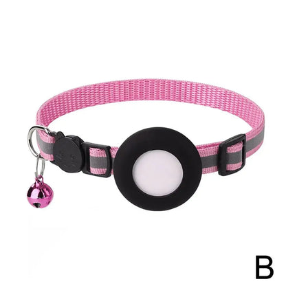 Reflective Cat Collar with AirTag Holder