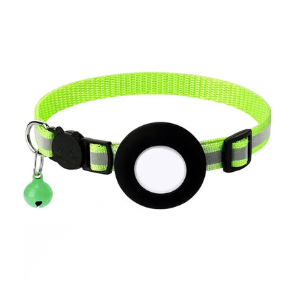 Reflective Cat Collar with AirTag Holder