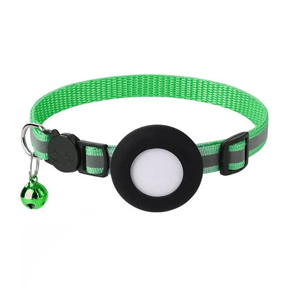 Reflective Cat Collar with AirTag Holder