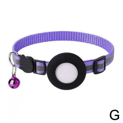 Reflective Cat Collar with AirTag Holder