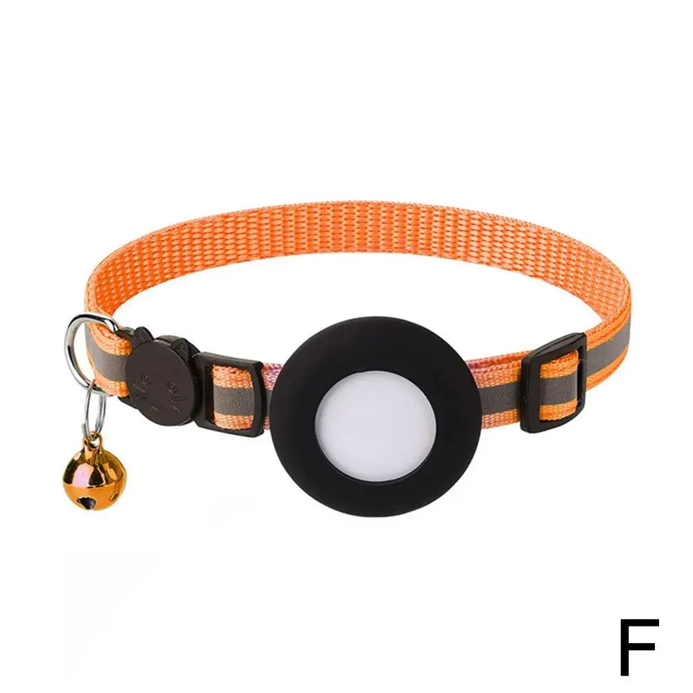 Reflective Cat Collar with AirTag Holder