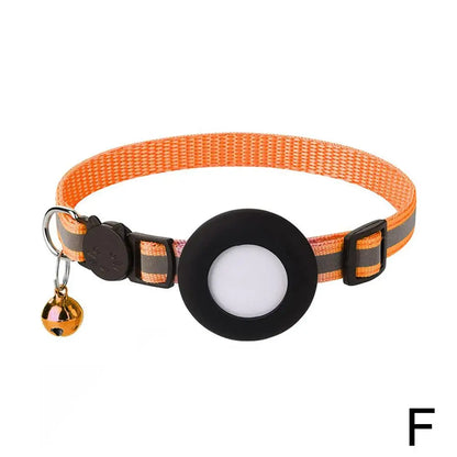 Reflective Cat Collar with AirTag Holder