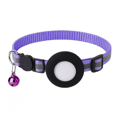 Reflective Cat Collar with AirTag Holder